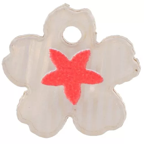 Breloque fleur motif étoile 12 mm en plexiglas - Marron clair - Corail x1