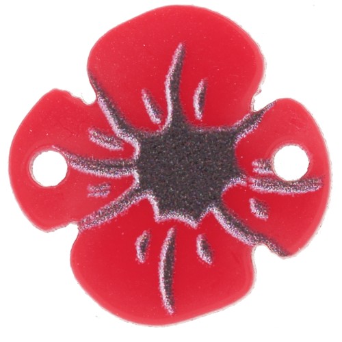 Intercalaire Coquelicot 16 mm en plexiglas - Rouge x1