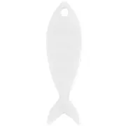 Pendentif poisson rayé 32x10 mm en plexiglas - Blanc - Noir x1