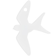 Pendentif Hirondelle 30x19 mm en plexiglas - Blanc x1|raw }}