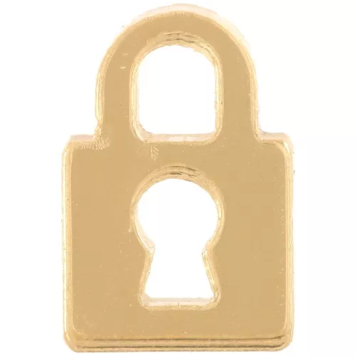 Breloque cadenas 15x10 mm en plexiglas - Doré x1