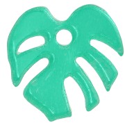Breloque feuille de monstera en plexiglas 13 mm - Vert x1|raw }}