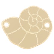Intercalaire coquillage 19.5x15 mm en plexiglas - effet miroir - Doré x1|raw }}