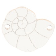 Intercalaire coquillage 19.5x15 mm en plexiglas - effet miroir - Doré x1