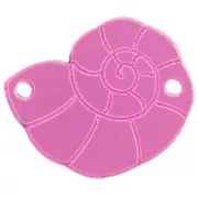 Intercalaire coquillage 19.5x15 mm en plexiglas - effet miroir - Rose x1