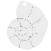 Pendentif coquillage 38x30 mm en plexiglas - effet miroir - Bleu x1