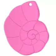 Pendentifs - Breloques - Pendentif coquillage 38x30 mm en plexiglas - effet miroir - Rose x1 Pendentif coquillage 38x30 mm en plexiglas - effet miroir - Rose x1