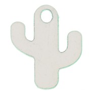 Breloque cactus 15x12 mm en plexiglas - Vert x1