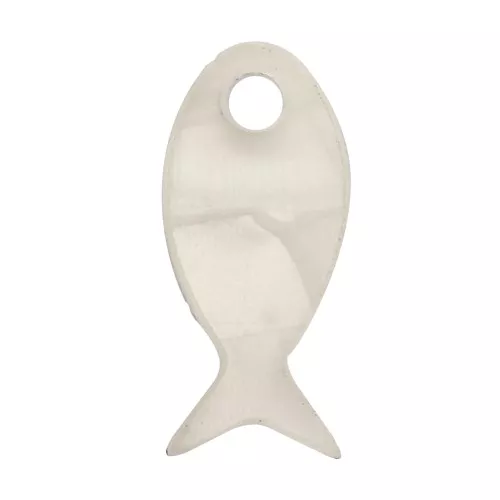 Breloque poisson 14x6 mm en plexiglas - Imitation Nacre x1