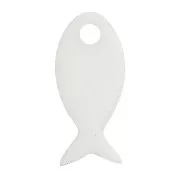 Breloque poisson 14x6 mm en plexiglas - Imitation Nacre x1
