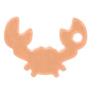 Breloque crabe 12x16.5 mm en plexiglas -  Saumon x1|raw }}