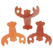 Breloque homard 16 mm en plexiglas - Marbré Orange x1