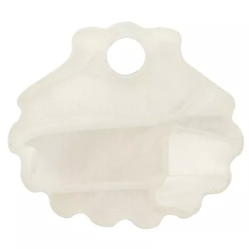 Breloque coquillage 12x14 mm en plexiglas - Imitation Nacre x1