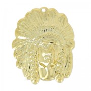 Pendentif indien 30 mm Doré à l'or fin x1|raw }}