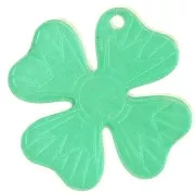 Pendentif trèfle 29 mm en plexiglas - effet miroir - Vert x1