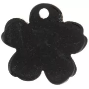 Pendentif fleur 19x21 mm motif étoile en plexiglas - Marbré Violet - Doré x1