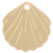 Breloque coquillage 19 mm en plexiglas - effet miroir - Doré x1|raw }}