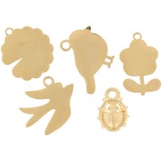 Mix de breloques époxy Printemps - Exclu Perles&Co - Acier inox 304L x5