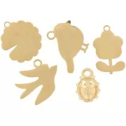 Mix de breloques époxy Printemps - Exclu Perles&Co - Acier inox 304L x5