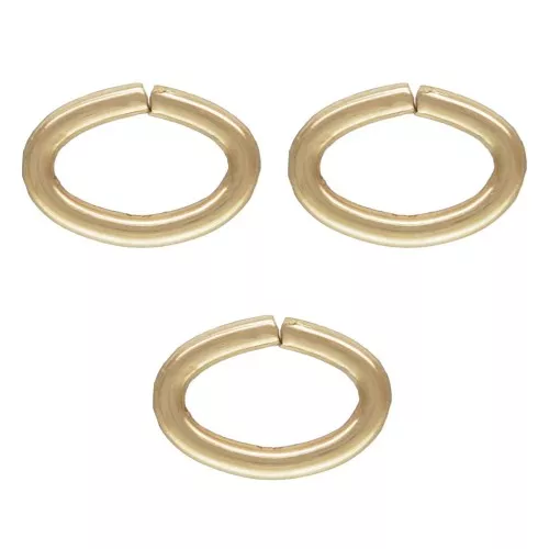 Anneaux ouverts ovales 4.6x3x0.64 mm en Gold filled (or laminé) x20