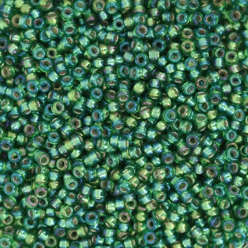 Rocaille Miyuki 15/0 1016 - Silver Lined Green AB x8g