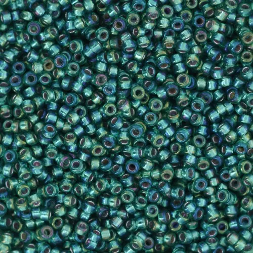 Rocaille Miyuki 15/0 1017 - Silver Lined Emerald AB x8g
