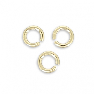 Anneaux ouverts 2.5x0.5 mm en Gold filled (or laminé)  x50