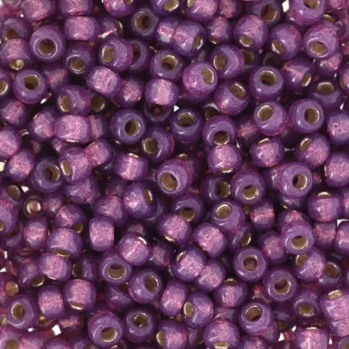 Rocaille Miyuki Duracoat 8/0 4248 - Silver Lined Dyed Dark Lilac x8g