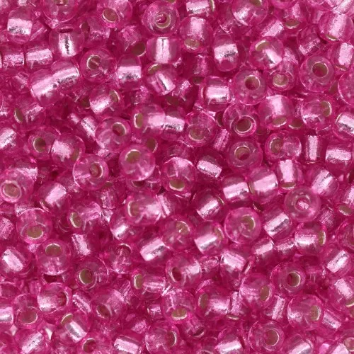 Rocaille Miyuki Duracoat 8/0 4267 - Silver Lined Dyed Pink Parfait x8g