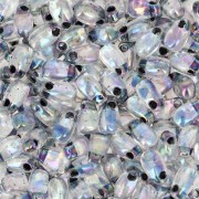 Long Drop Miyuki 3x5.5mm LDP-283 - Noir Lined Crystal AB x10g|raw }}