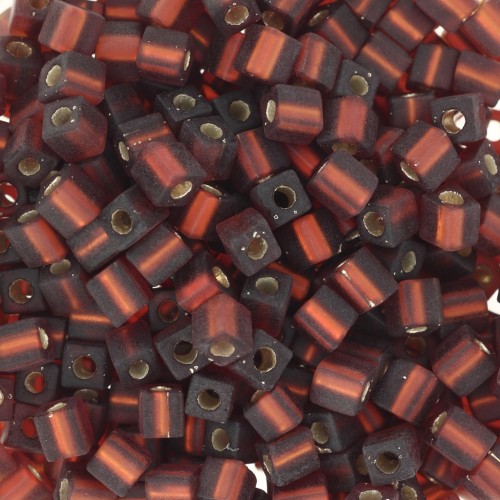 Cubes Miyuki 3 mm SB3-5F - Dark Topaz Silver Lined Mat x10g