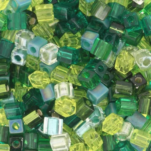 Mix Cubes Miyuki 3 mm SB3-MIX-05 - Ever Green x10g