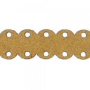 Lacets Suédine ajourés 14 mm x 1 m Marron x2|raw }}