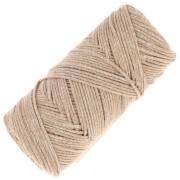 Bobine de cordon en coton pour macramé Cotton Air Glitter 1 mm - Camel x90m|raw }}