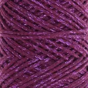Bobine de cordon en coton pour macramé Cotton Air Glitter 1 mm - Prune x90m