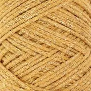 Bobine de cordon en coton pour macramé Cotton Air Glitter 1 mm - Moutarde x90m