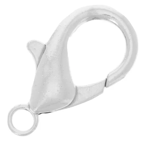 Fermoir mousqueton 29 mm Placage argent fin vieilli x1