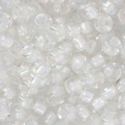 Rocaille Miyuki 6/0 3736 - Pearlized Crystal AB - White x8g