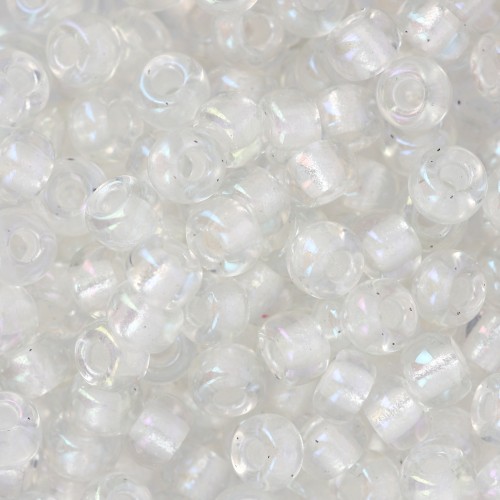 Rocaille Miyuki 6/0 3736 - Pearlized Crystal AB - White x8g