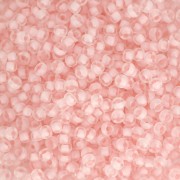 Rocaille Miyuki 11/0 1923 - Pale Pink Lined Crystal Semi Mat x8g
