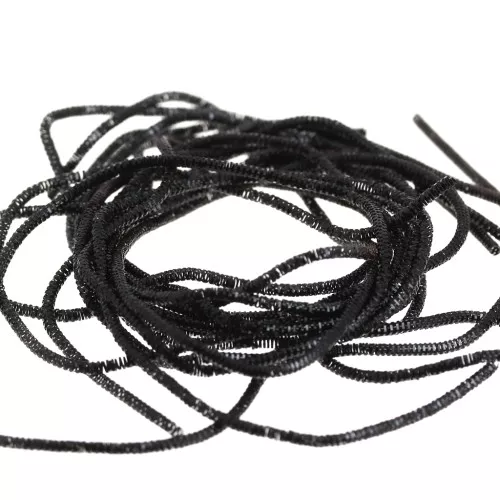 Cannetille frisée pour broderie - broches & bijoux brodés 1 mm - Black x5g