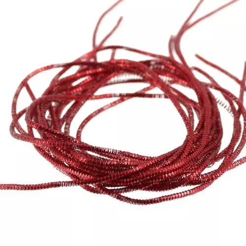 Cannetille frisée pour broderie - broches & bijoux brodés 1 mm - Red x5g