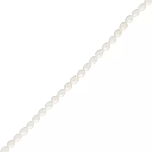 Perles d'eau douce grain de riz 5x4.5 mm - Grade AA - Blanc x10