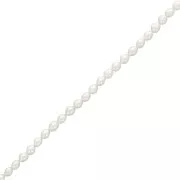 Perles d'eau douce grain de riz 6x5 mm - Grade AA - Blanc  x10
