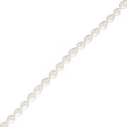 Perles d'eau douce grain de riz 7x6 mm - Grade AAA - Blanc x39 cm|raw }}