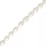 Perles d'eau douce grain de riz 12x10 mm - Grade AA - Blanc x 39cm