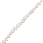 Perles d'eau douce baroques 10x9 mm - Grade AA - Blanc x4|raw }}