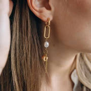 Perles d'eau douce baroques 9 mm - Grade AA - Blanc x4