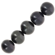 Perles d'eau douce rondes teintées 5.5 mm - Grade AA - Noir nacré x6|raw }}