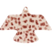 Pendentif aigle 35x50 mm en acétate transparente - Terrazzo Marron clair x1|raw }}